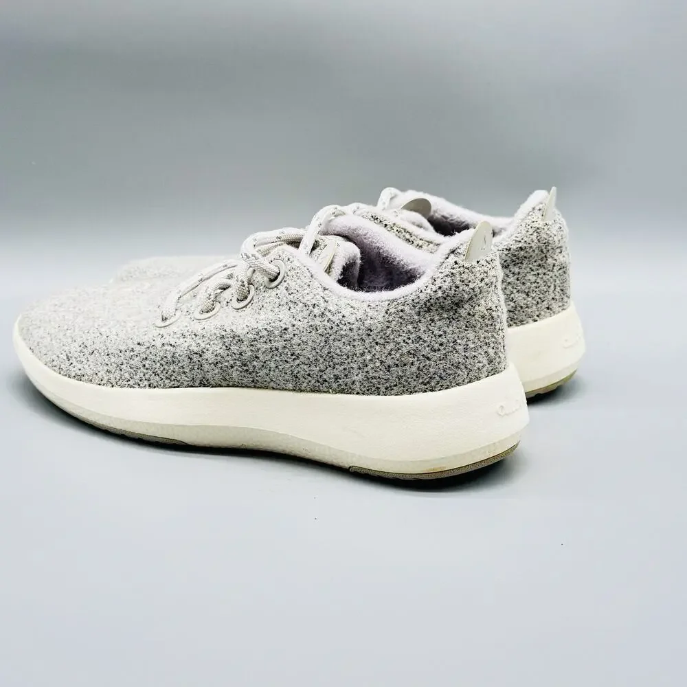 Allbirds Wool Runners Shoes Womens 8 Light Gray Merino Lace Up Sustainable Comfo